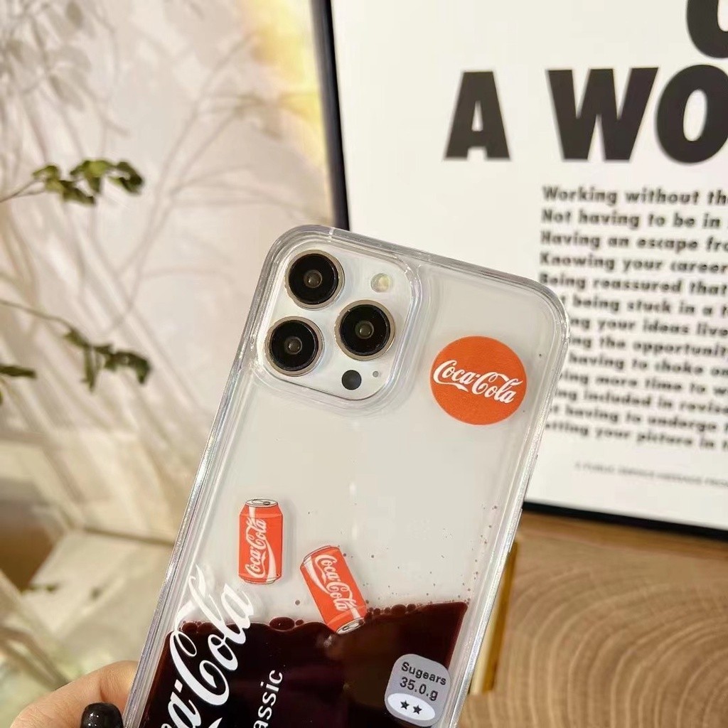 Suitable for iPhone16 16Pro 16Plus 16Promax 15 15Plus 14Pro 13 12 mobile phone case Coke/Starbucks l