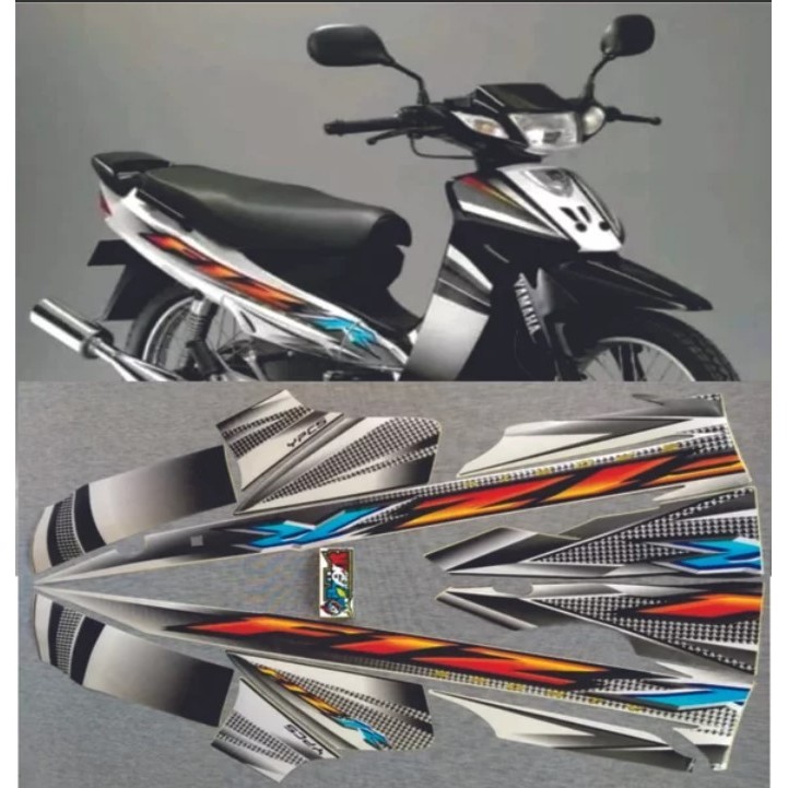 STRIPING FIZR 2004 HITAM PUTIH STIKER STRIPING FIZ R POLET STIKER
