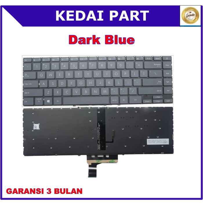 Keyboard Asus Zenbook 14 UX425 UM425 UM425I UM425IA UM425UA UM425UAZ U4700J U4700JA Silver Blue With