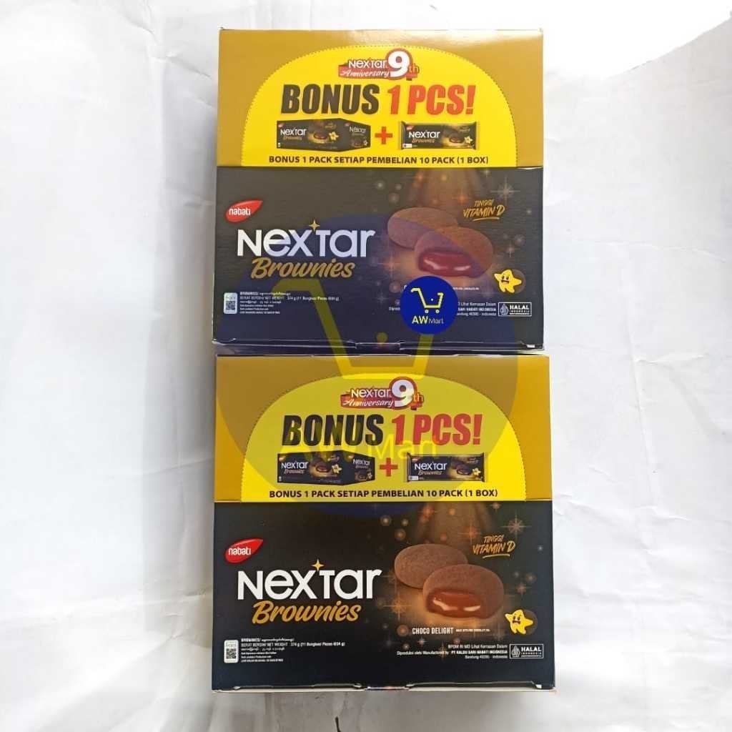 

NEXTAR BROWNIES PER BOX ISI ( 10 BUNGKUS X 34 GRAM ) - BROWNIES COKLAT NEXTAR PER BOX