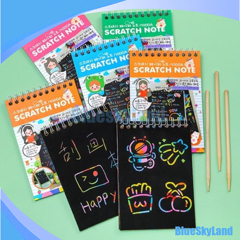 

Scratch NoteMagic Color Rainbow Scratch Paper Note book