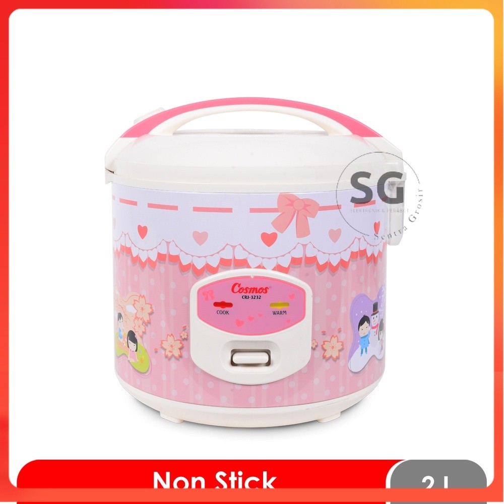 COSMOS Magic Com 2 Liter CRJ-3232 / Rice Cooker 2 Liter CRJ3232/Penanak Nasi CRJ-3232 / CRJ3232 [SG]