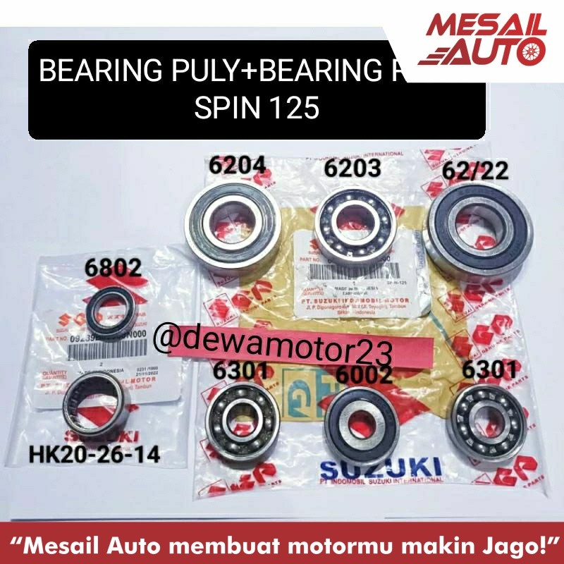 bearing rasio set spin 125+bearing puly plus bearing klaher bak blok cvt spin