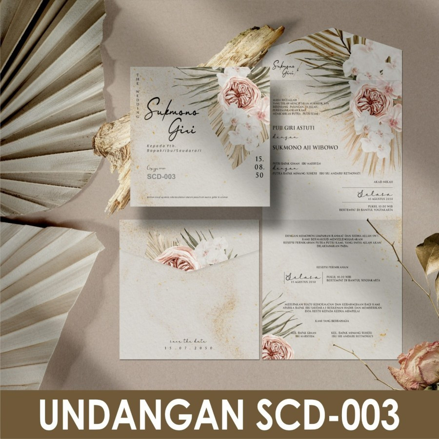 Undangan Nikah  griya scd-003 Elegan Wedding