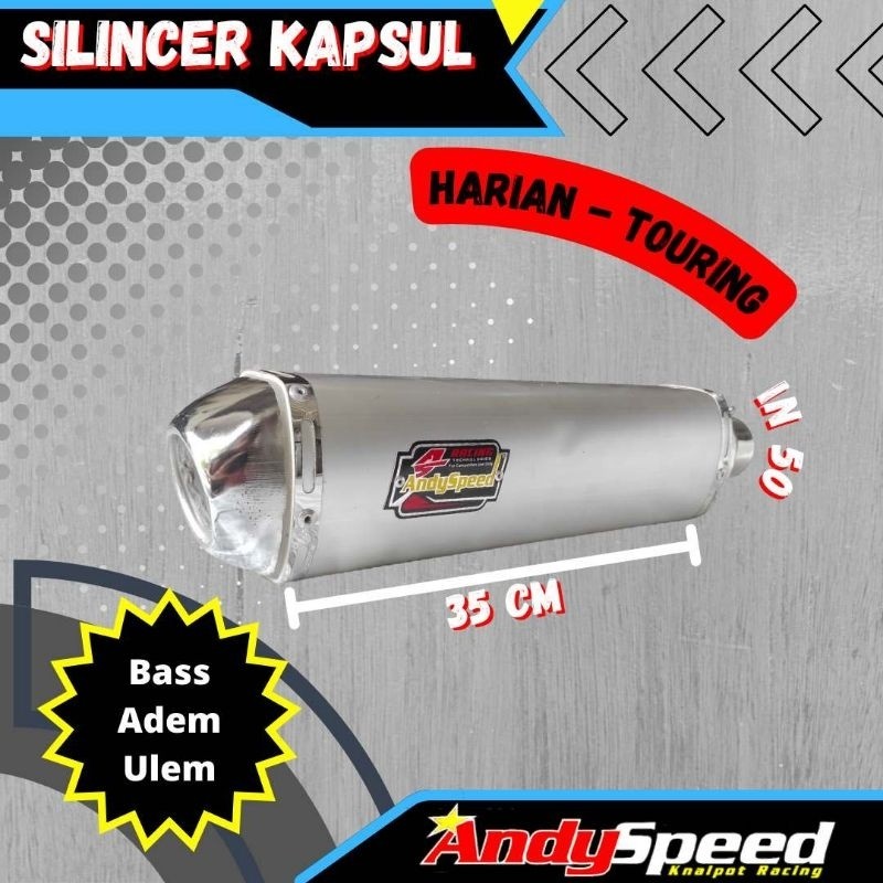 Knalpot Silincer KAPSUL merk andy speed