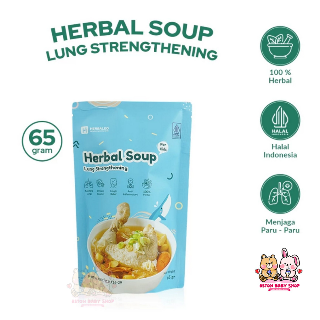 

Herbaleo Lung Strengthening 65gr Sup Menjaga Paru Paru Anak 100% Herbal Sup Kesehatan Paru