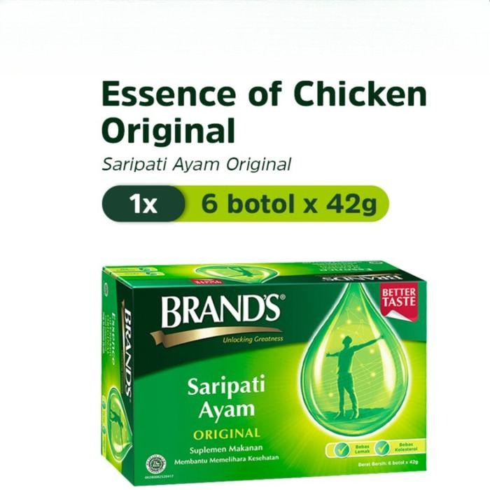

6 BOTOL BRAND SARIPATI AYAM 42GRAM ORIGINAL ESSENCE OF CHICKEN BRAND'S (Health_Hub)