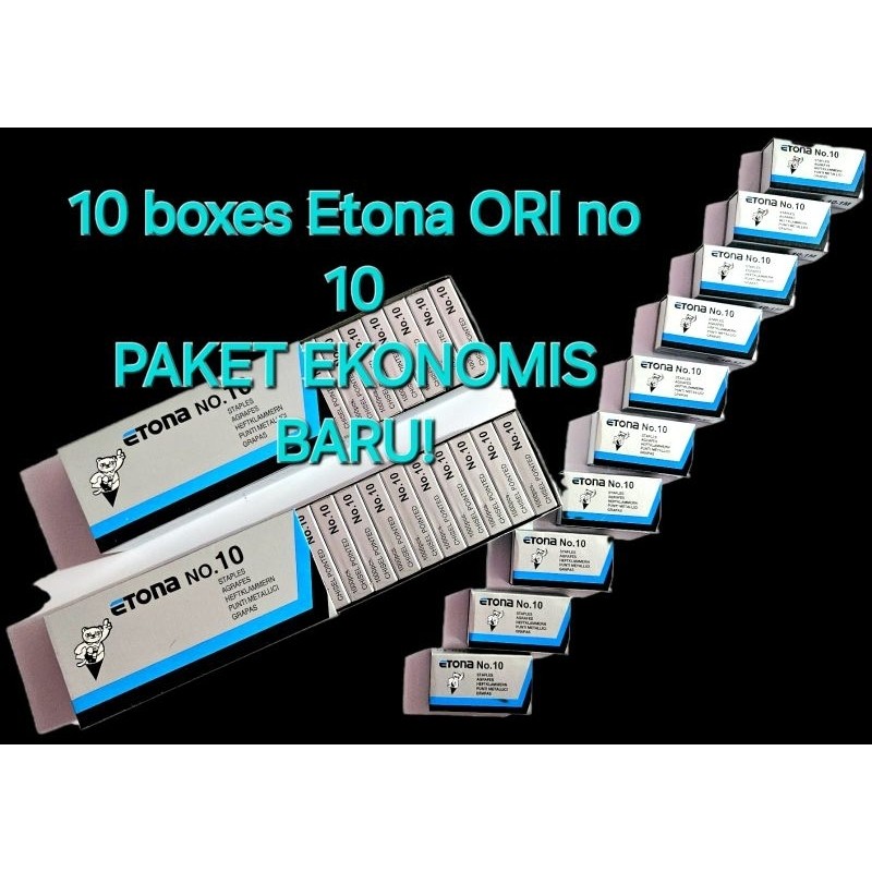 

[AE] TERLARIS 10 Pak Isi Staples Etona No 10. GARANSI SEUMUR HIDUP! tt7
