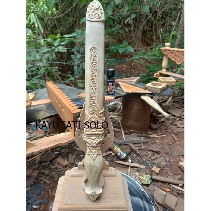 sarung scan warangka tombak lengkap landeyan ukir full jati antikan keris KJS126 XC3