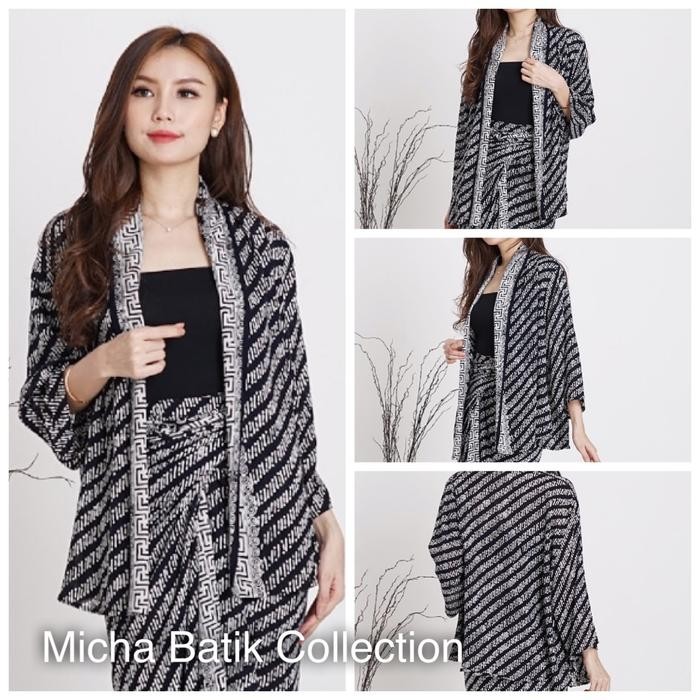 Outer batik cardigan paris cap