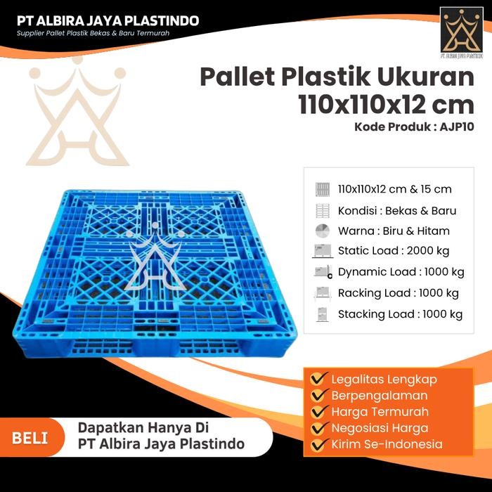 

Pallet Plastik Ukuran 110x110x12 cm
