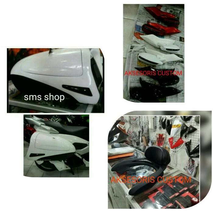Sepaket side box nmax model pcx+spion lipat+sandaran belakang nmax