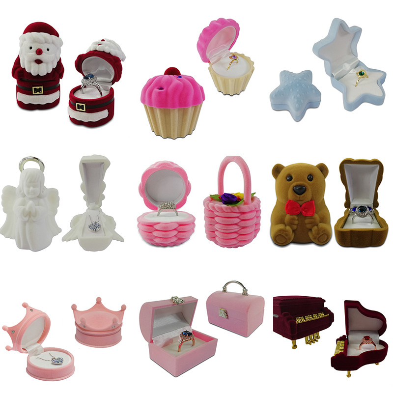 

Creative Velvet Jewelry Box Mini Container Ring Box Earrings Rings Storage Box Small Accessories Display Gift Box