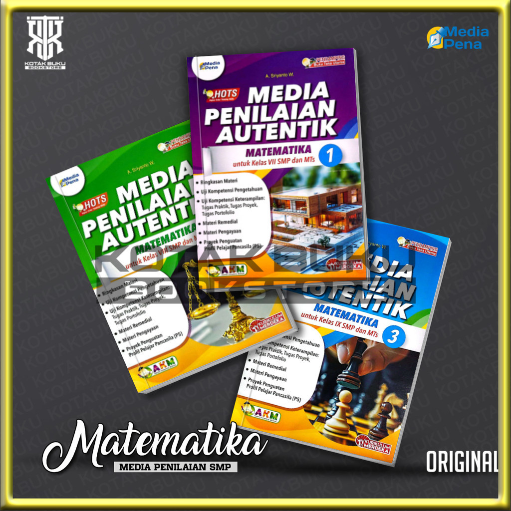 [ TS ] Media Penilaian Matematika kelas 7 8 9 SMP Kurikulum Merdeka / Mediapena SMP / Tiga Serangkai