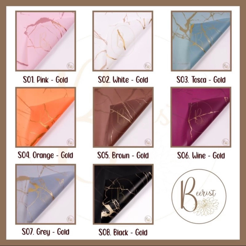 

PROMO![ 20 LEMBAR ] Kertas Bunga Cellophane Motif Marble Marmer Flower Wrapping Paper Kertas Buket Bunga Warna Marble S GrosirREADY