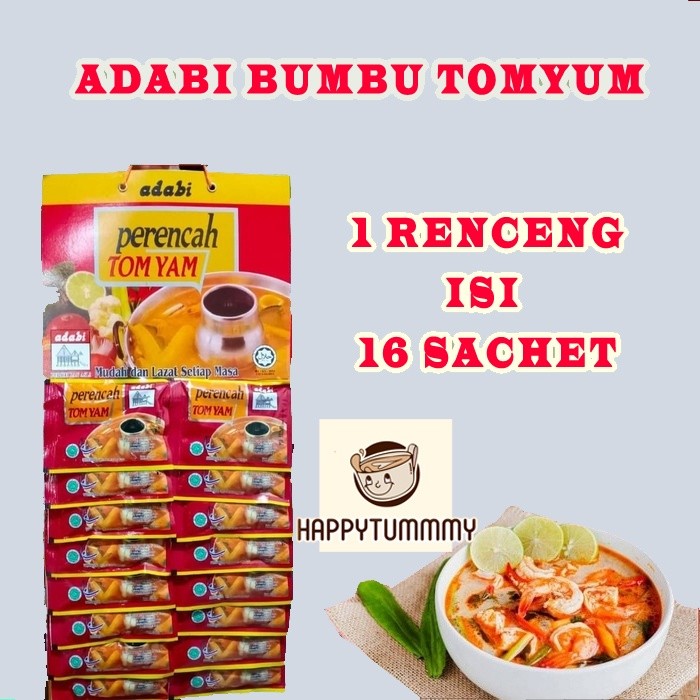 

HPT - 16 Pcs Adabi Perencah Tom Yam Bumbu tom yam tom yum Tomyum Tomyam Thai yom Yum Paste