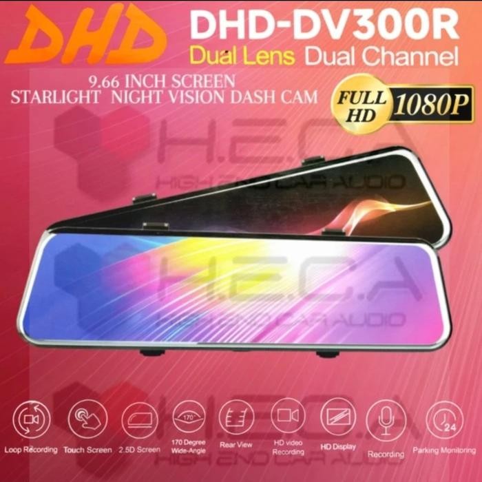 Spion Dashcam Dhd DV500R/ Dashcam  Cctv Mobil Depan/Belakang