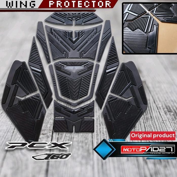 tankpad pcx 160 deckpad pcx 160 tankpad pcx 160 full set 2021 - 2024 - tankpad hitam