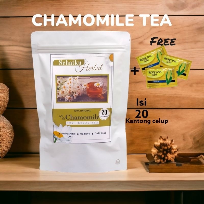 

SEHATKUHERBAL Teh Chamomile : Teh Bunga Chamomile isi 20 kantong teh celup