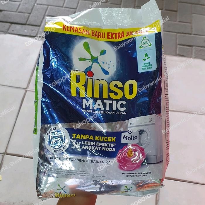RINSO MATIC +MOLTO Mesin Cuci Bukaan Depan sabun cuci baju 1 kg