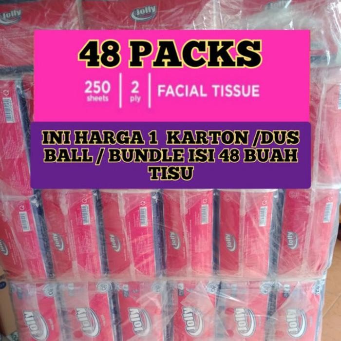Tisu Jolly 250 Sheets 1 bal 48 pcs