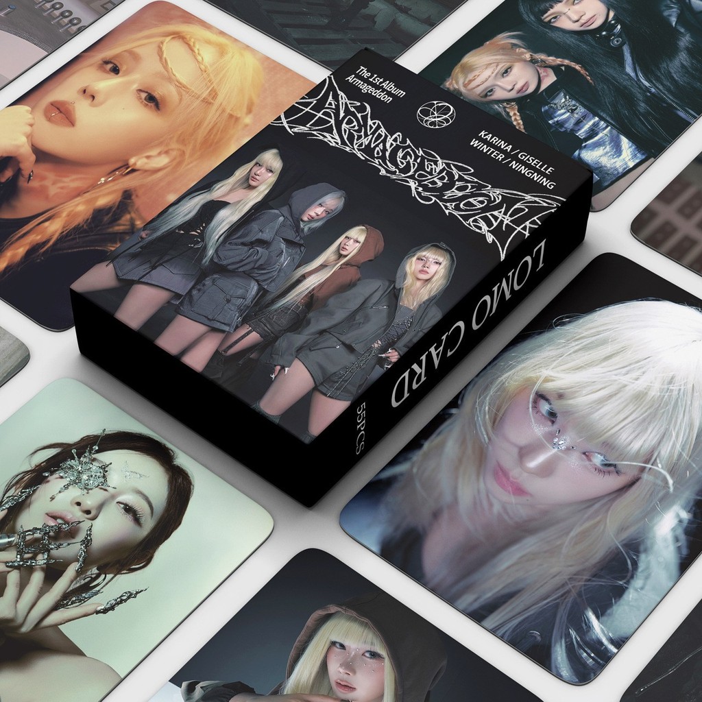 

Armageddon mini cards, high-definition printed photos of Winter, Karina, Ningning, and Giselle. Star peripherals, fan gifts.