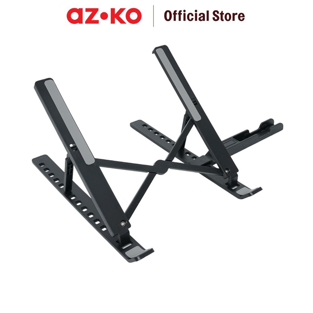 AZKO Odi Laptop Stand Plastik Portable - Hitam Tempat Penyangga Laptop Alas Penopang Laptop Tatakan 