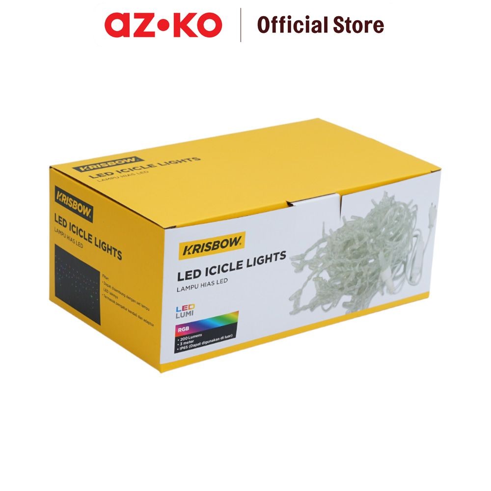 AZKO Krisbow 3 mtr Lampu Hias Led Icicle String Lights Decorative Lights Lampu Hias Aesthetic Lampu 