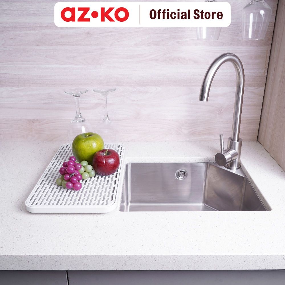 AZKO Stora Alas Pengering Piring Diatomite - Abu-Abu Dish Drying Mat Tatakan Pengering Alat Makan Da