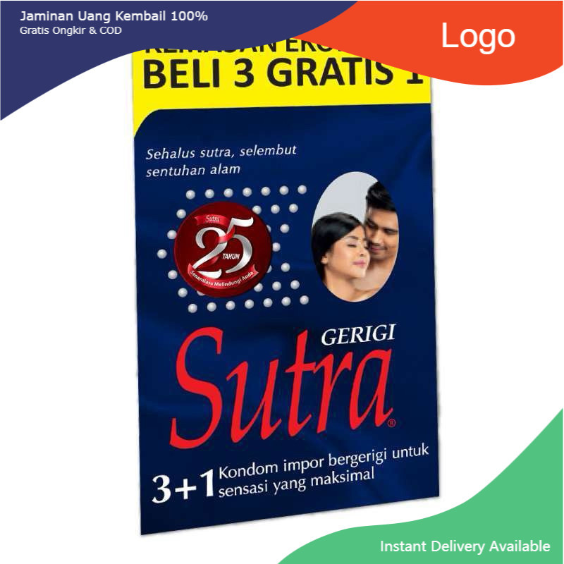 Promo Terbaru Awal Bulan Terlaris Kondom Sutra Gerigi (Biru) Isi 3 Pcs & 3 + 1 Pcs - Kemasan Econopa