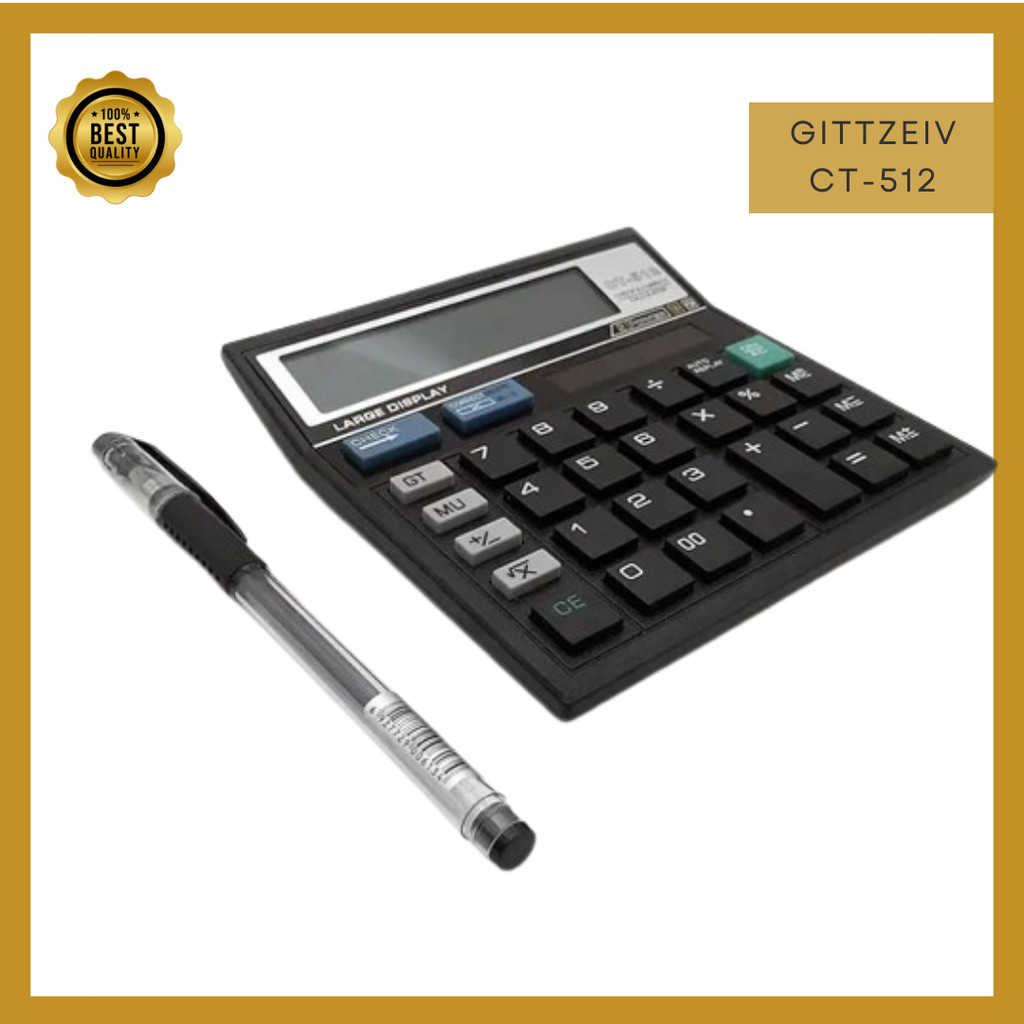 

[Araru] Kalkulator CT-512 / CT-868N 12 Digit / Calculator Check Dual 2 Power