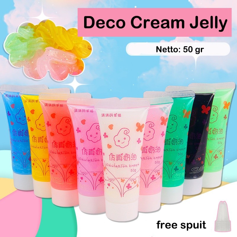 

Biizu Beads 50 ml Cream Clay Lem Krim Simulation Cream untuk Deco - JELLY