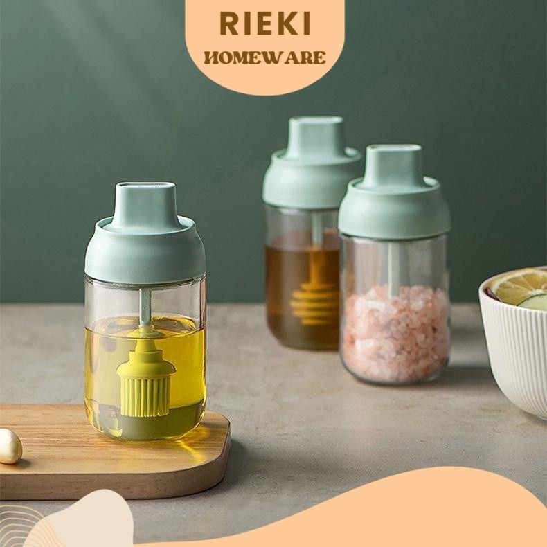 (RIEKI)  BT3425  Botol tempat bumbu Botol minyak goreng Aesthetic anti tumpah botol serbaguna Lengka