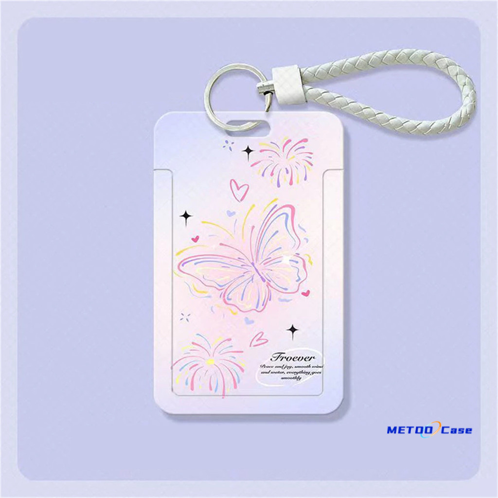 

ID Card Holder Motif Kupu Kupu Merah Muda Biru Yang Bergaya Korea | Tempat Pelindung Kartu Nama Photocard Sekolah Kantor Photocard Photo Card METOO CASE