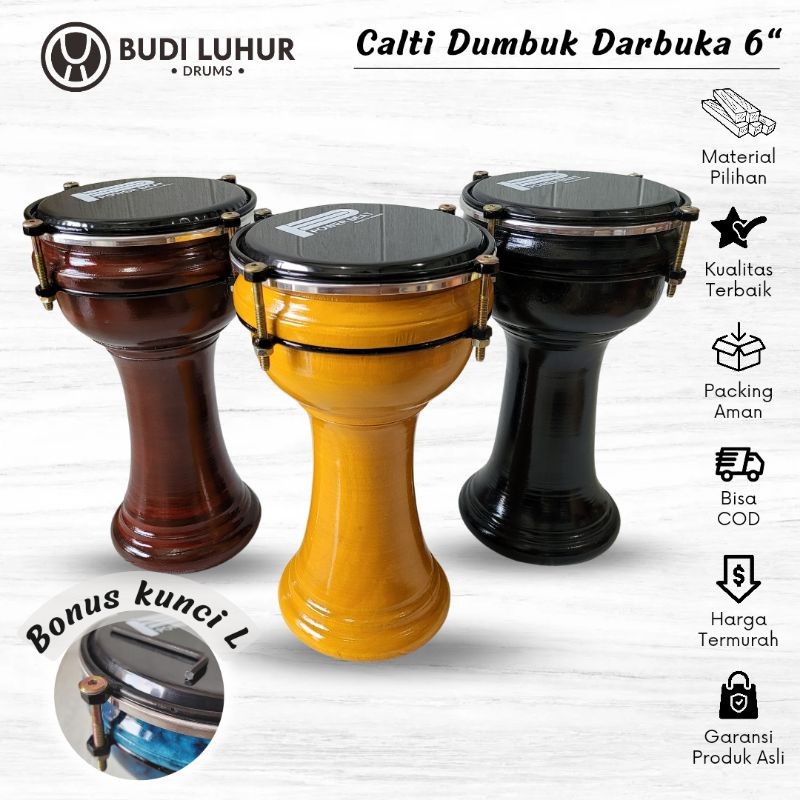 HF69 Termurah Calti Dumbuk Pinggang Darbuka Anak Kecil Mika 6 inch Suara Standar Bergaransi
