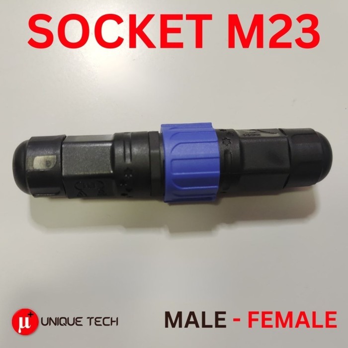 SOKET KONEKTOR M23 8 PIN MALE FEMALE SOCKET CHARGER BATERE MOTOR LISTRIK GESITS VIAR POLYTRON SAMBUN