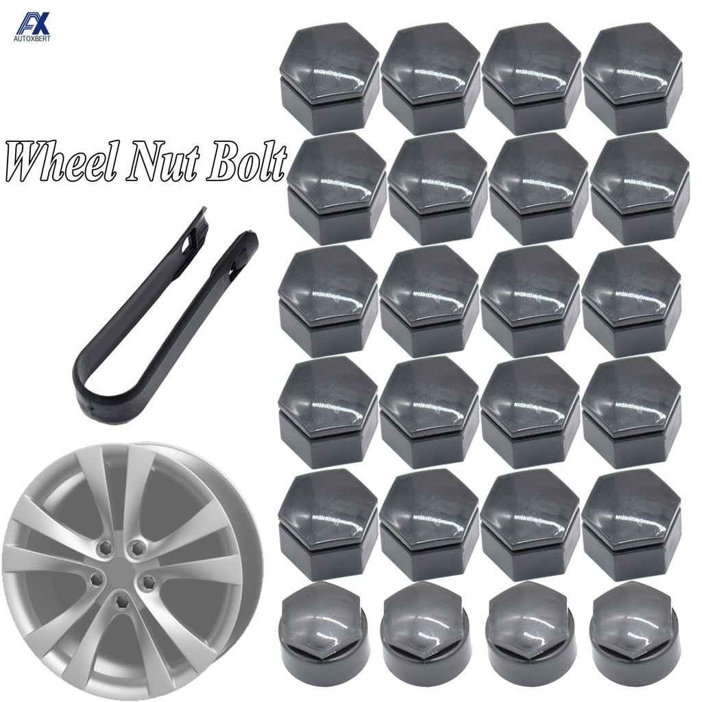 

24pc Grey Wheel Center Nut Bolt Tire Screw Cap Dust Water Proof Cover With Tool 22mm For Opel Vauxhall Holden Insignia 2010 - 17