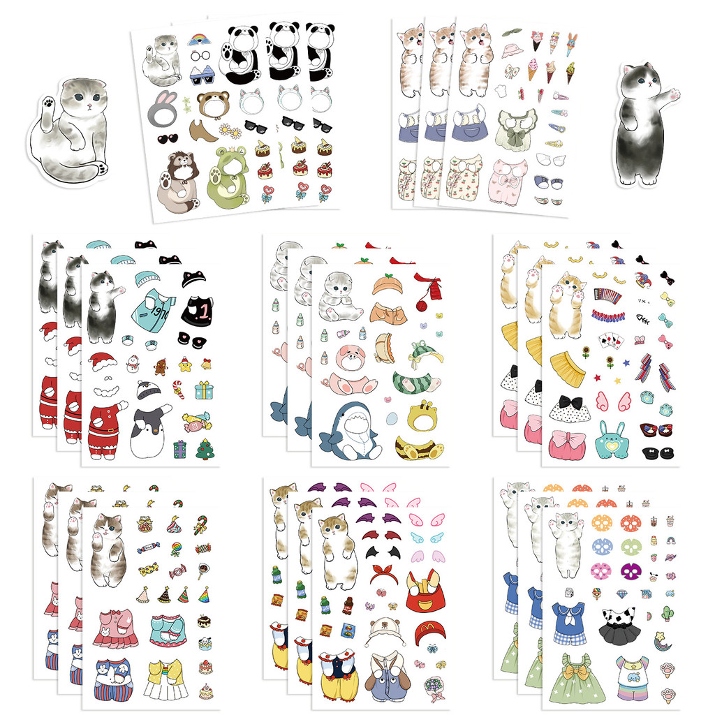 

[HARU] 8pcs Stickers Set Stiker Cute Kpop Stiker Deco Lucu Aesthetic Stiker Laptop Hp
