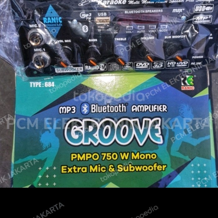 SB99 kit groove mp3 bluetooth power ampli amplifier karaoke mono ranic 684