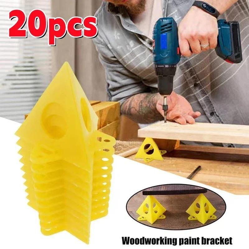 

10/20pcs Painting Stands Mini Paint Stands Tool Triangle Tapered Pads Feet For Cabinet Pouring Carpenter Woodworking Accessories