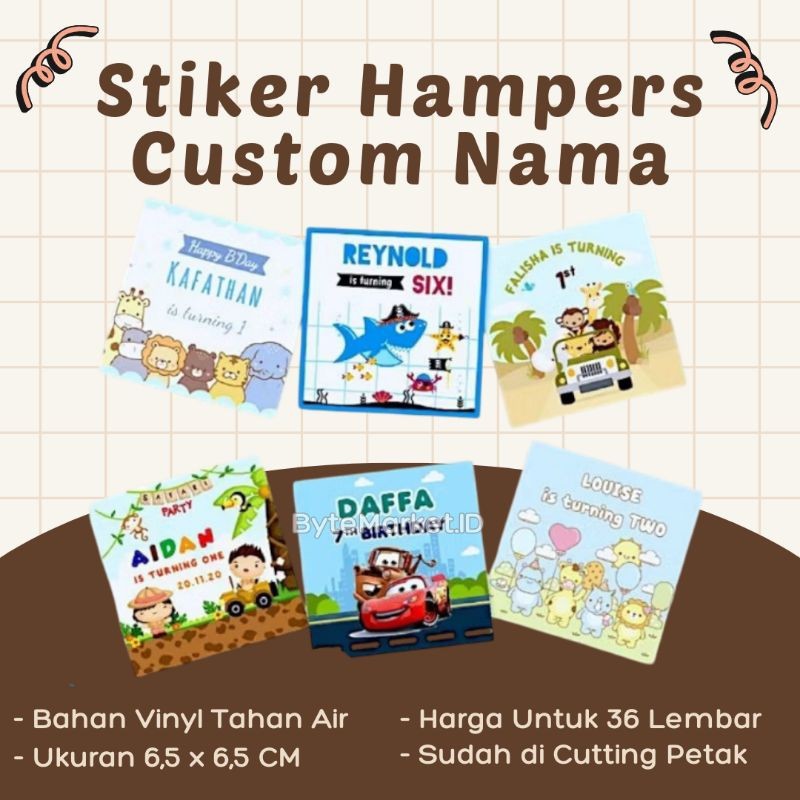 

Stiker Ulang Tahun untuk Hampers, Nasi Kotak, Snack Box uk 6.5x6.5cm