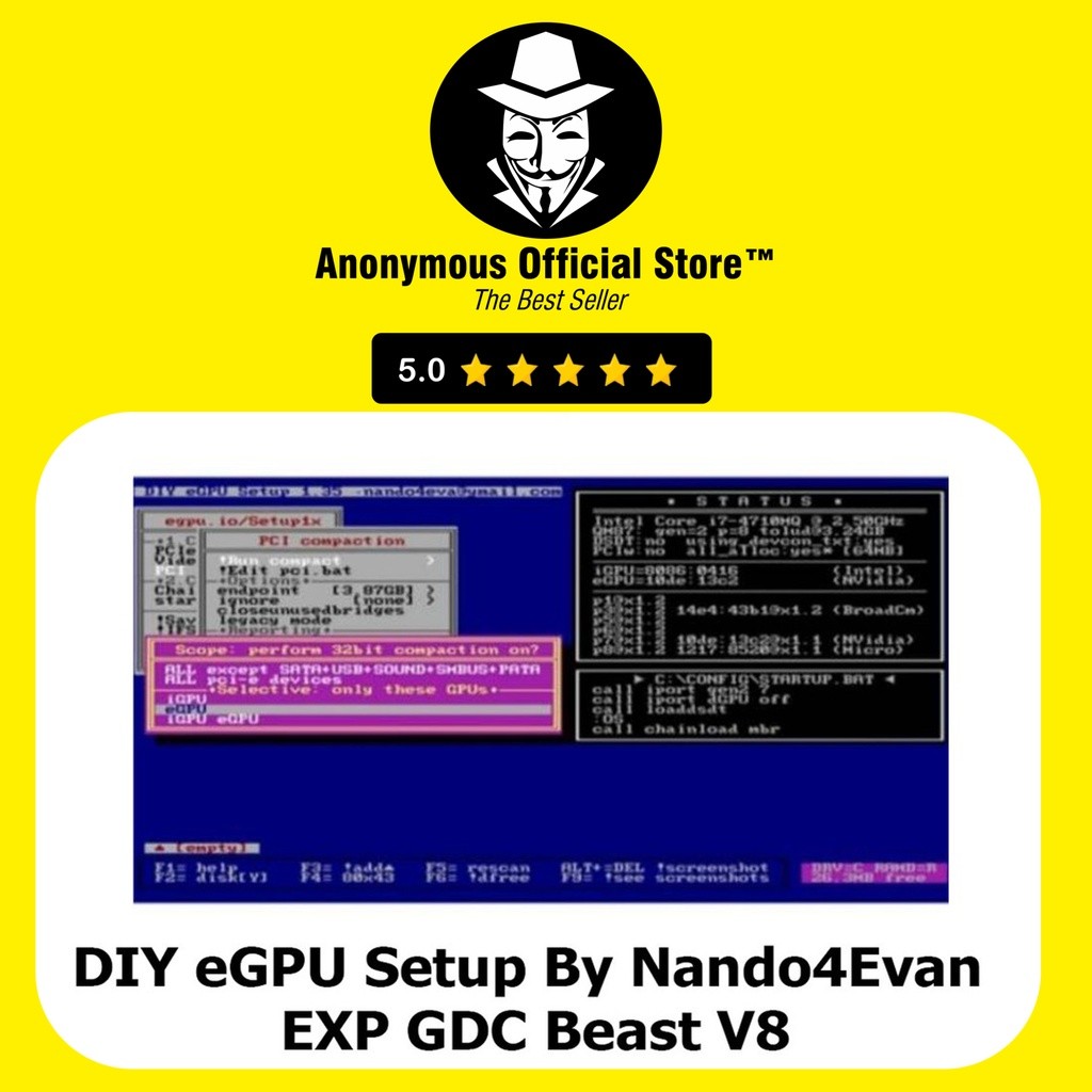 PROGRAM DIY EGPU SETUP BY NANDO4EVAN EXP GDC BEAST V8 FULL VERSION LIFETIME BERGARANSI PERMANEN PRO 