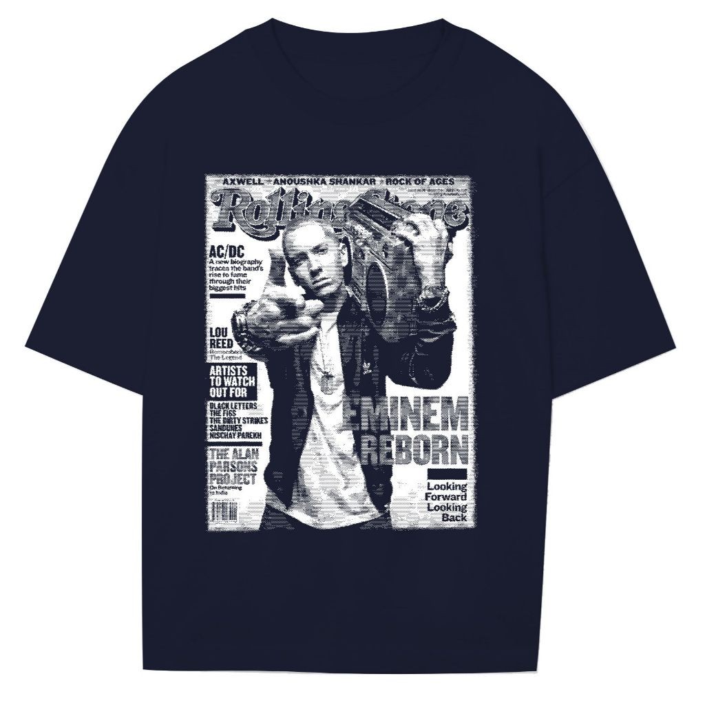 Baju Cowok Kaos Band Metal RNB Eminem Reborn RUB638 SS