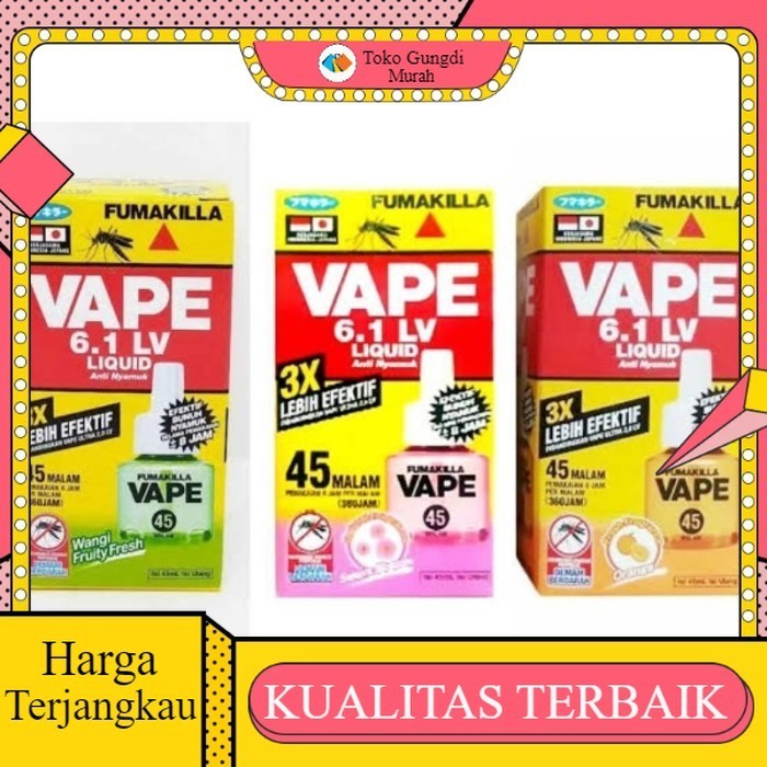 Vape Fumakilla Cair Refill 45 Malam - Obat Nyamuk Elektrik Refill 45ml