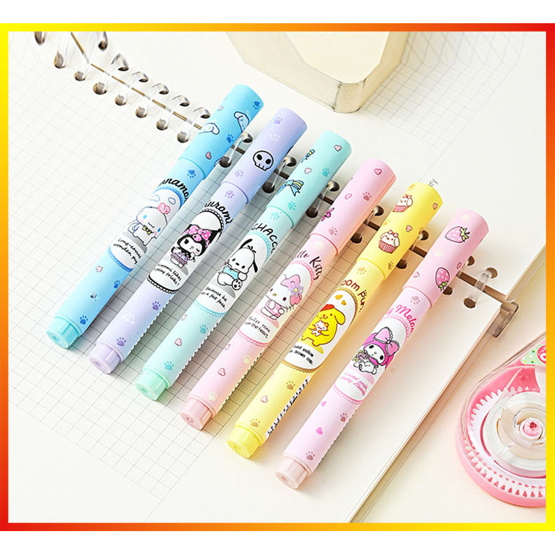 

6 PCS 1 Set Stabilo sanrio highlighter/ Stabilo pastel color cute penanda pewarna