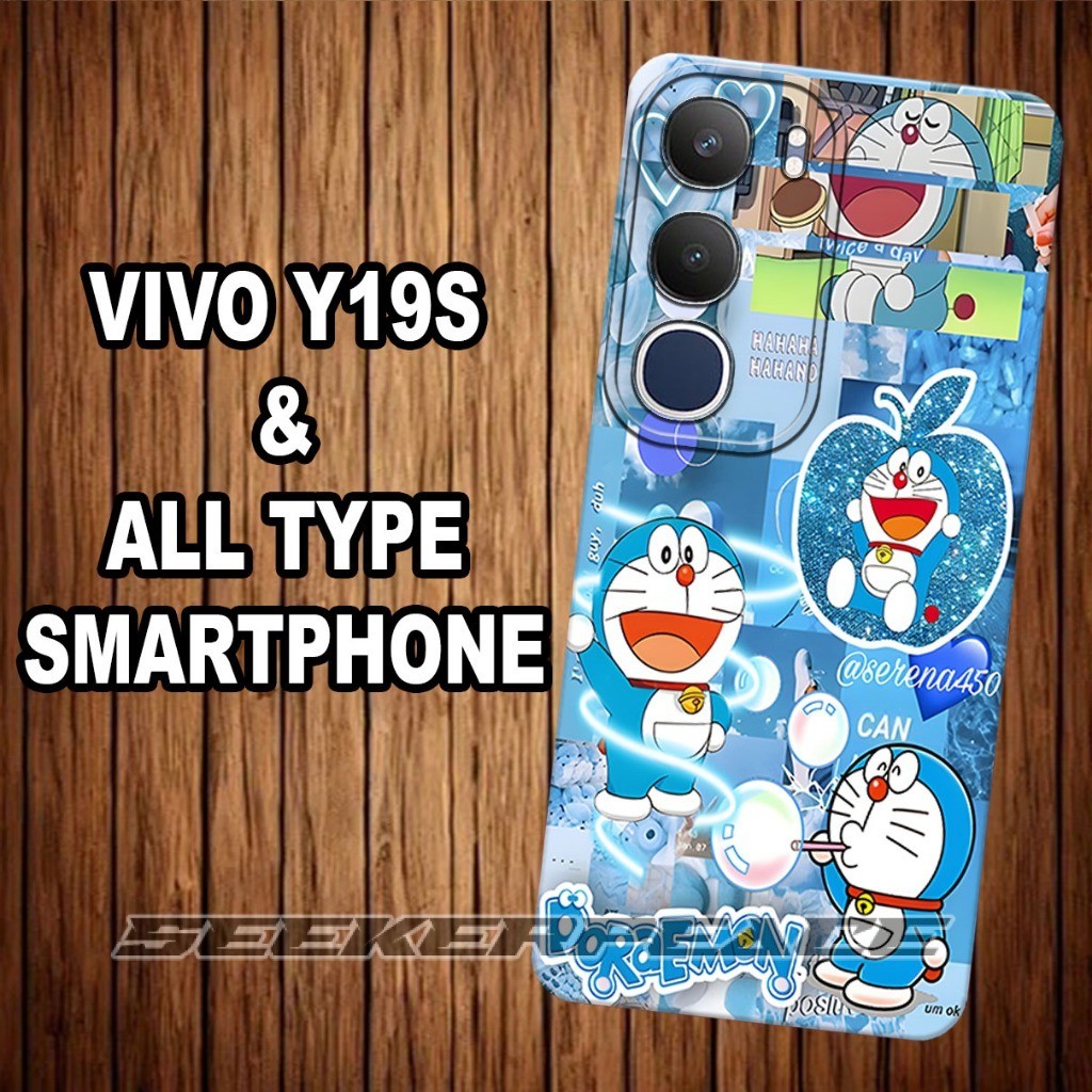 Softcase karet Hp VIVO Y19S Terbaru 2024 | Case Motif Gambar Doraemon | Case VIVO Y19S Silikon Tpu P