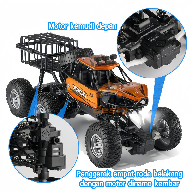 new deals besty mobil remote control 4wd mainan rock crawler alloy off-road 6 roda rc off road