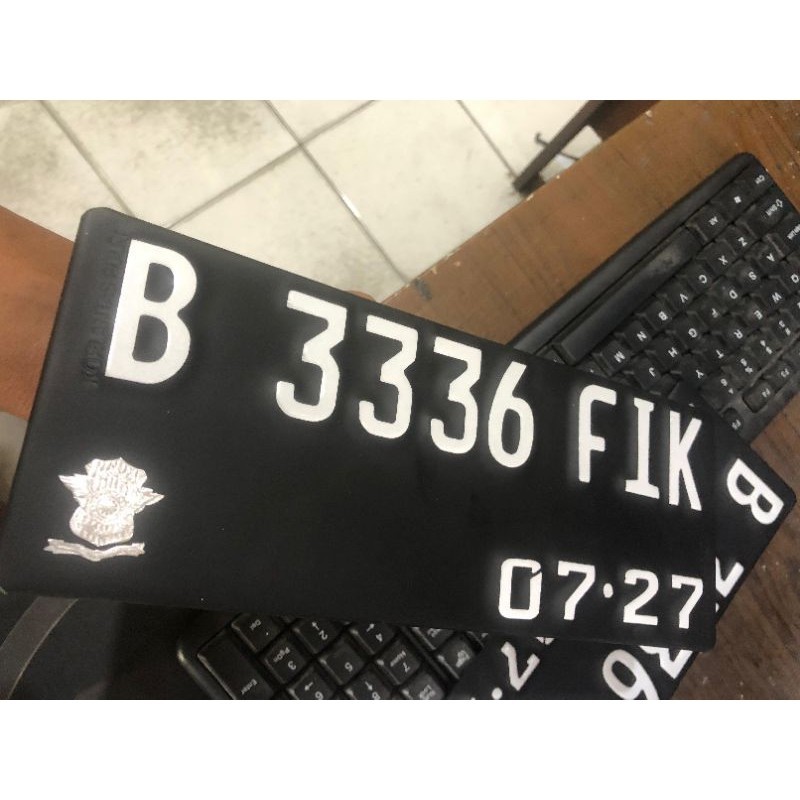 Plat Nomor Motor Baut Tanam Tebal, Plat Sticker ,Logo Ori
