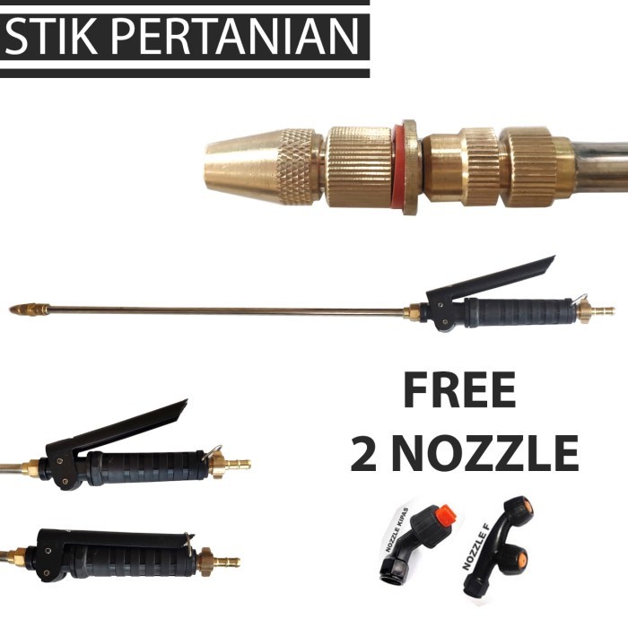 Paket Stik Pertanian / Stik Sprayer ELektrik Lengkap - Bonus 2 Nozzle