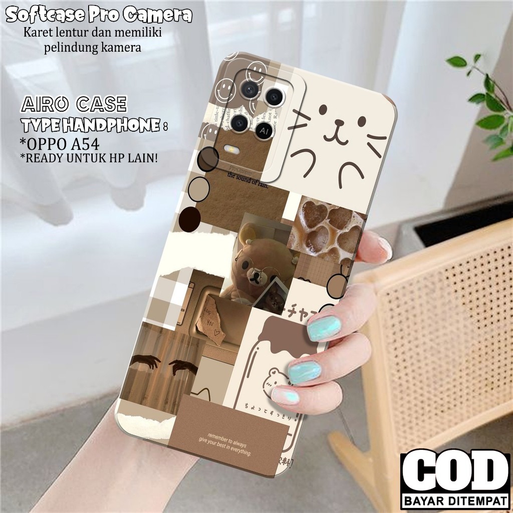 Case Oppo A54 - Softcase Oppo A54 - Fashion Case Aesthetic- Casing Oppo A54 - Softcase Pro Camera - 